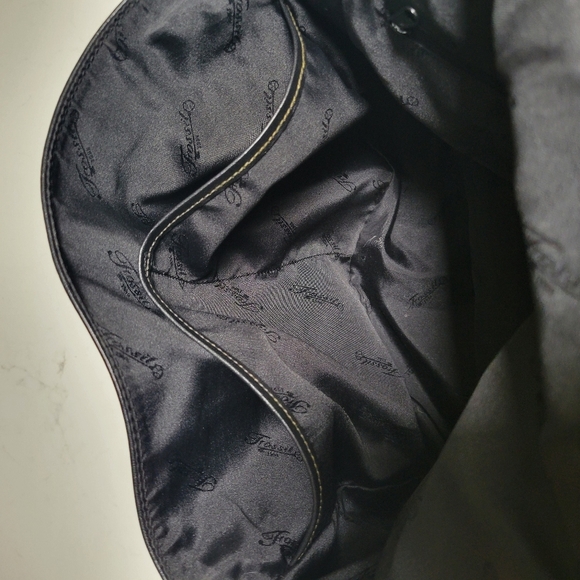 Vintage Fossil Black Leather Messenger Bag 75082 - Picture 12 of 12